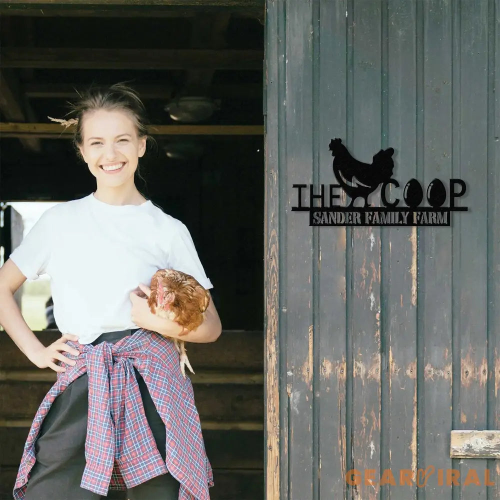 Custom Chicken Coop Sign Personalized Hen House Sign Metal Chicken Coop Sign Our Little Coop Sign Metal Sign Farmer Gift