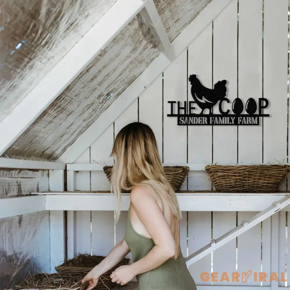 Custom Chicken Coop Sign Personalized Hen House Sign Metal Chicken Coop Sign Our Little Coop Sign Metal Sign Farmer Gift