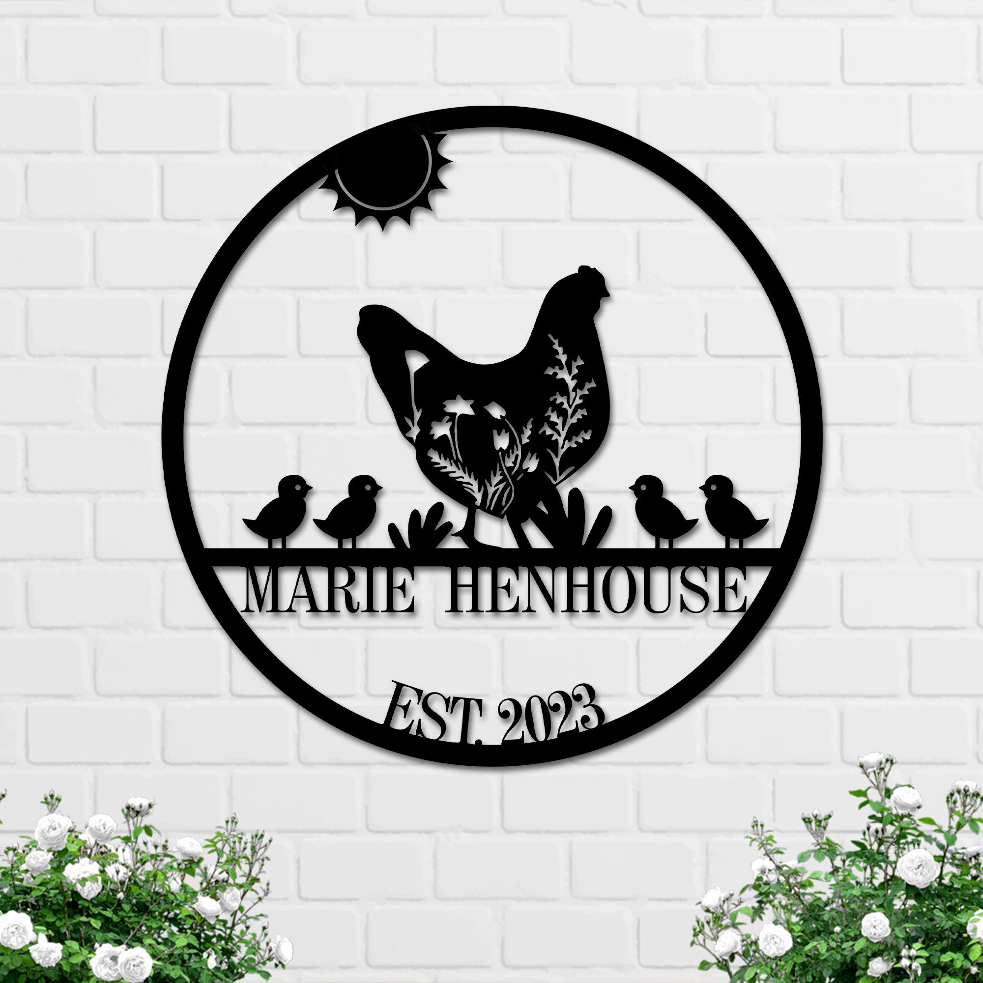Custom Chicken Farm Metal Sign - Farm Coop Sign - Personalized Chicken Farm Sign - Family Name Metal Sign for Farm House | GearViral