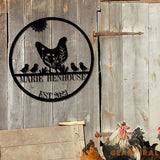 Custom Chicken Farm Metal Sign - Farm Coop Sign - Personalized Chicken Farm Sign - Family Name Metal Sign for Farm