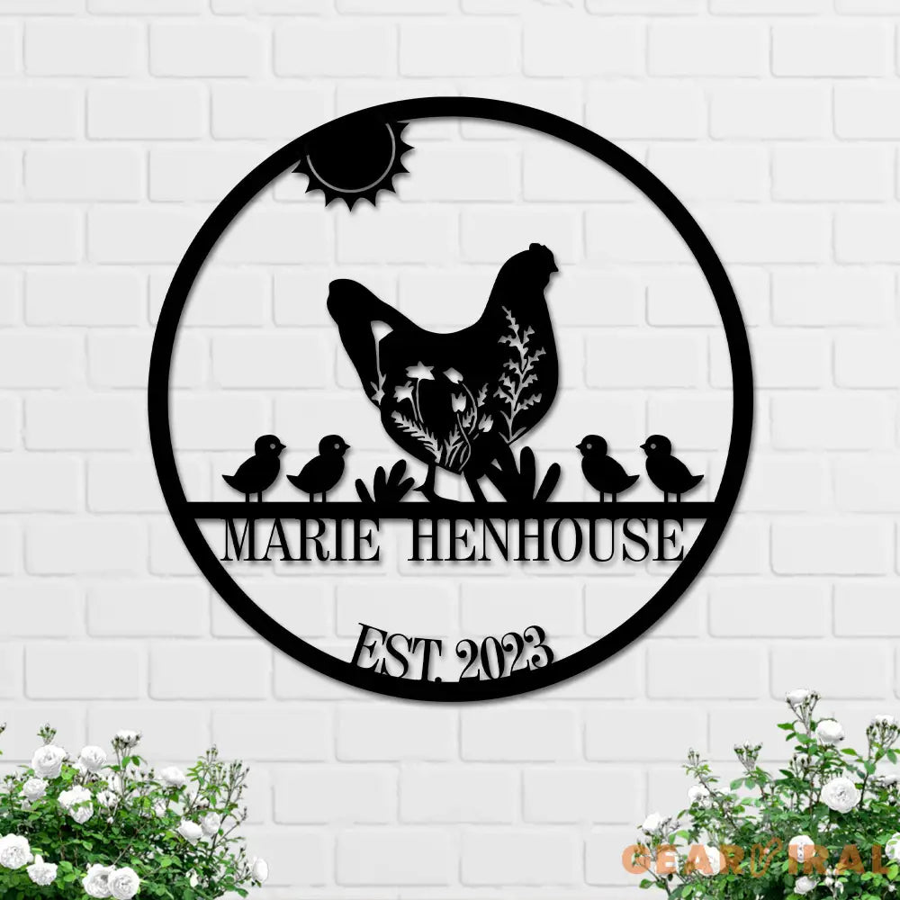 Custom Chicken Farm Metal Sign - Farm Coop Sign - Personalized Chicken Farm Sign - Family Name Metal Sign for Farm