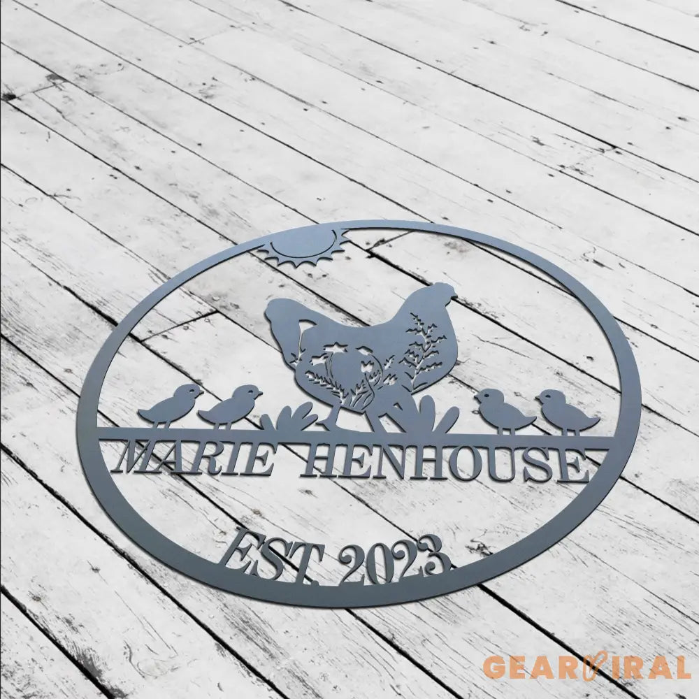Custom Chicken Farm Metal Sign - Farm Coop Sign - Personalized Chicken Farm Sign - Family Name Metal Sign for Farm