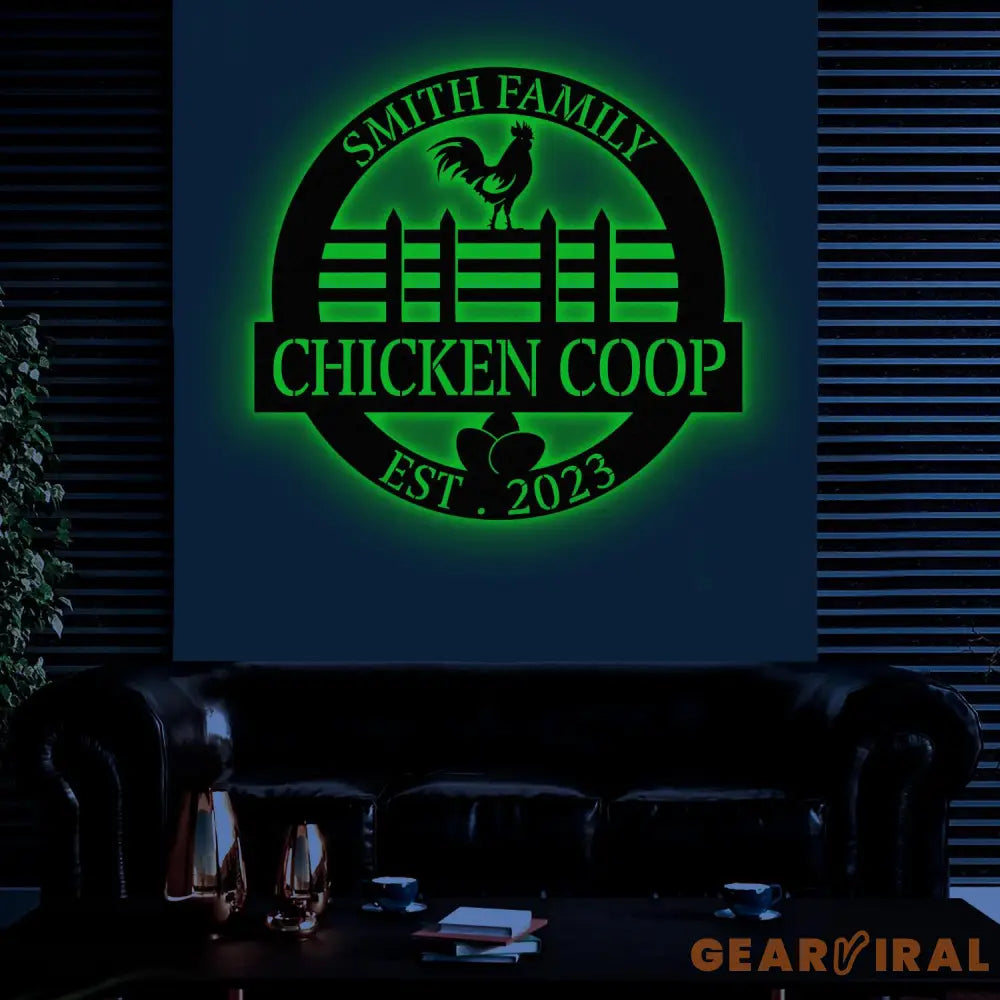 Custom Chicken Metal Sign Farm house Decor Personalized Chicken Coop Sign Name Chicken coop Wall Art Hen House Sign