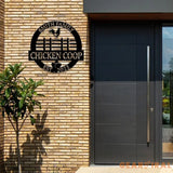 Custom Chicken Metal Sign Farm house Decor Personalized Chicken Coop Sign Name Chicken coop Wall Art Hen House Sign