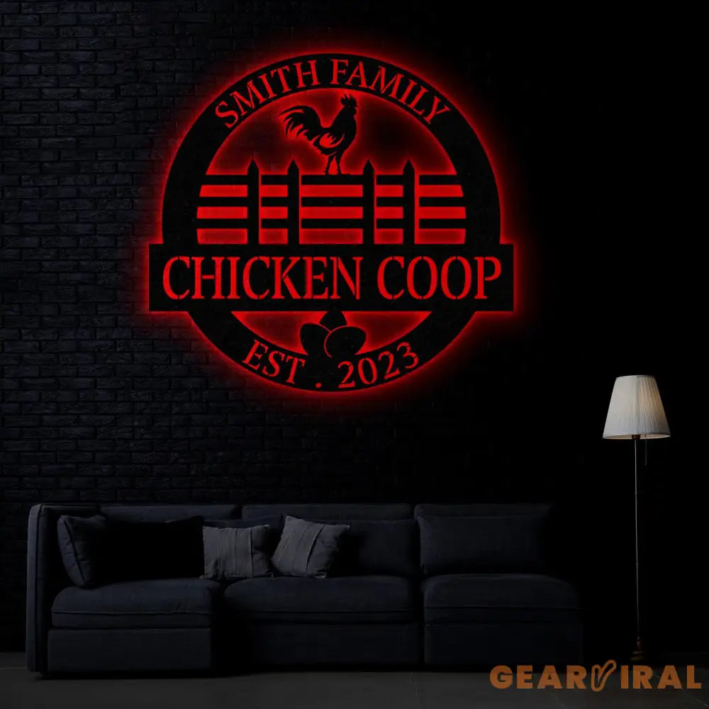 Custom Chicken Metal Sign Farm house Decor Personalized Chicken Coop Sign Name Chicken coop Wall Art Hen House Sign