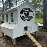 Custom Chicken Sign Farm Coop Sign Personalized Chicken Farm Sign Family Name Metal Sign for Farm House Hen House Coop