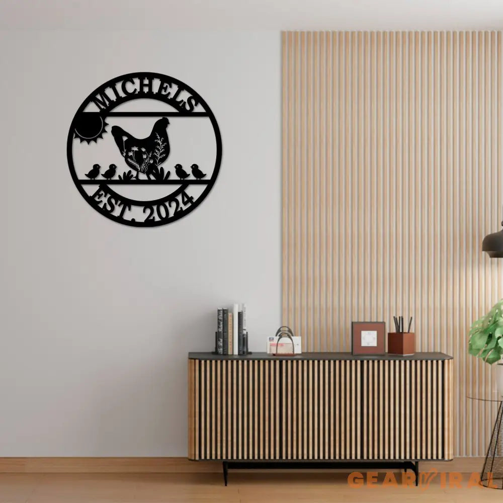 Custom Chicken Sign Farm Coop Sign Personalized Chicken Farm Sign Family Name Metal Sign for Farm House Hen House Coop