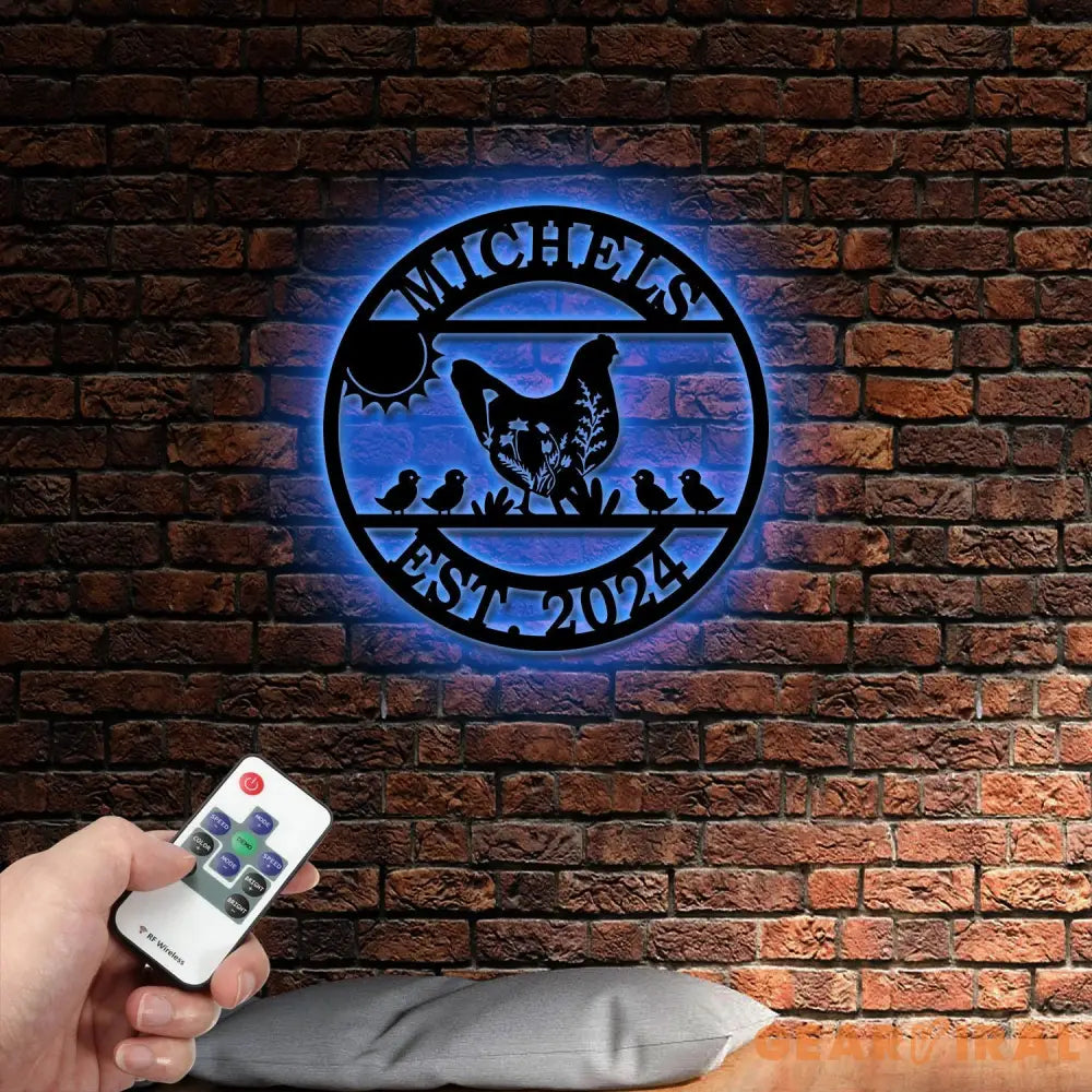 Custom Chicken Sign Farm Coop Sign Personalized Chicken Farm Sign Family Name Metal Sign for Farm House Hen House Coop