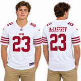 Custom Christian McCaffrey San Francisco 49ers Fan Inspired Premium F.U.S.E. Premium Limited Jersey - Scarlet