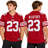 Custom Christian McCaffrey San Francisco 49ers Fan Inspired Alternate Premium F.U.S.E. Stitched Premium Limited Jersey - White