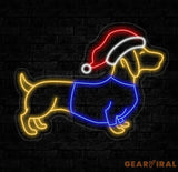 Custom Christmas Dachshund Neon Sign Christmas Dog Dachshund Mom Gift Dog Neon Sign Dog Christmas Gift Dachshund Gift