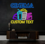 Custom Cinema Neon Sign Movie Time Neon Light Movie Theater Led Light Cinema Theater Room Wall Decor Movie Home Theater