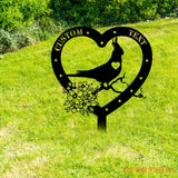 Custom Cockatiel Bird Memorial Metal Stake - Bird Loss Memorial Stake - Pet Plaque Bird Lover - Cemetery Stake