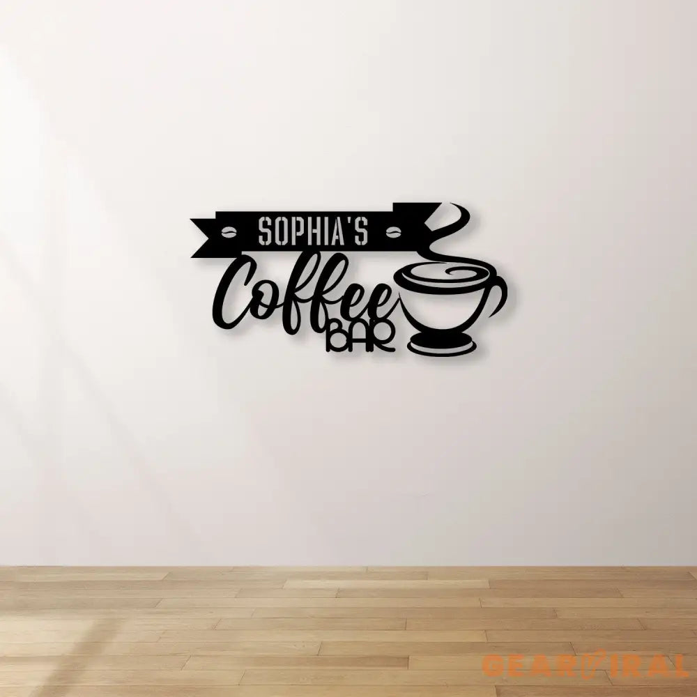 Custom Coffee Bar Metal Wall Sign-Coffee Bar Metal Wall Art-Coffee Metal Wall Decor-Coffee Led Decor-Coffee Bar Name
