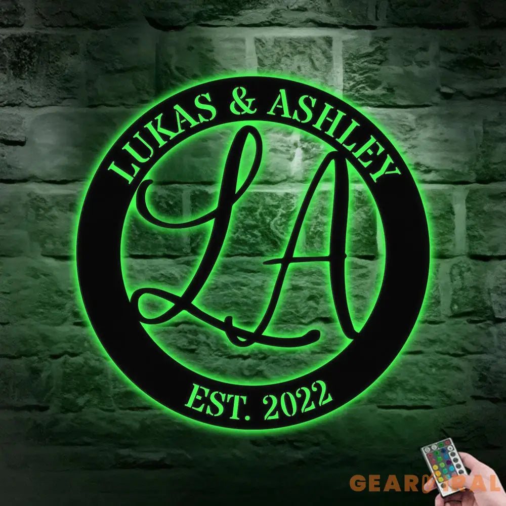 Custom Couple Name Metal Sign Family Name Sign Personalized Split Letter Last Name Wedding Wall Sign Outdoor Door