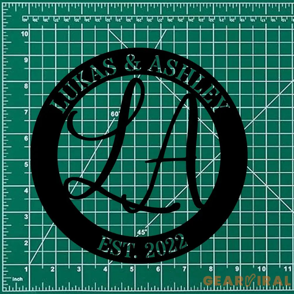 Custom Couple Name Metal Sign Family Name Sign Personalized Split Letter Last Name Wedding Wall Sign Outdoor Door