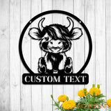Custom Cow Farm Metal Wall Art - Cow Farm sign - Buffalo Farm Sign - Personalized Cow Farm Metal sign | GearViral