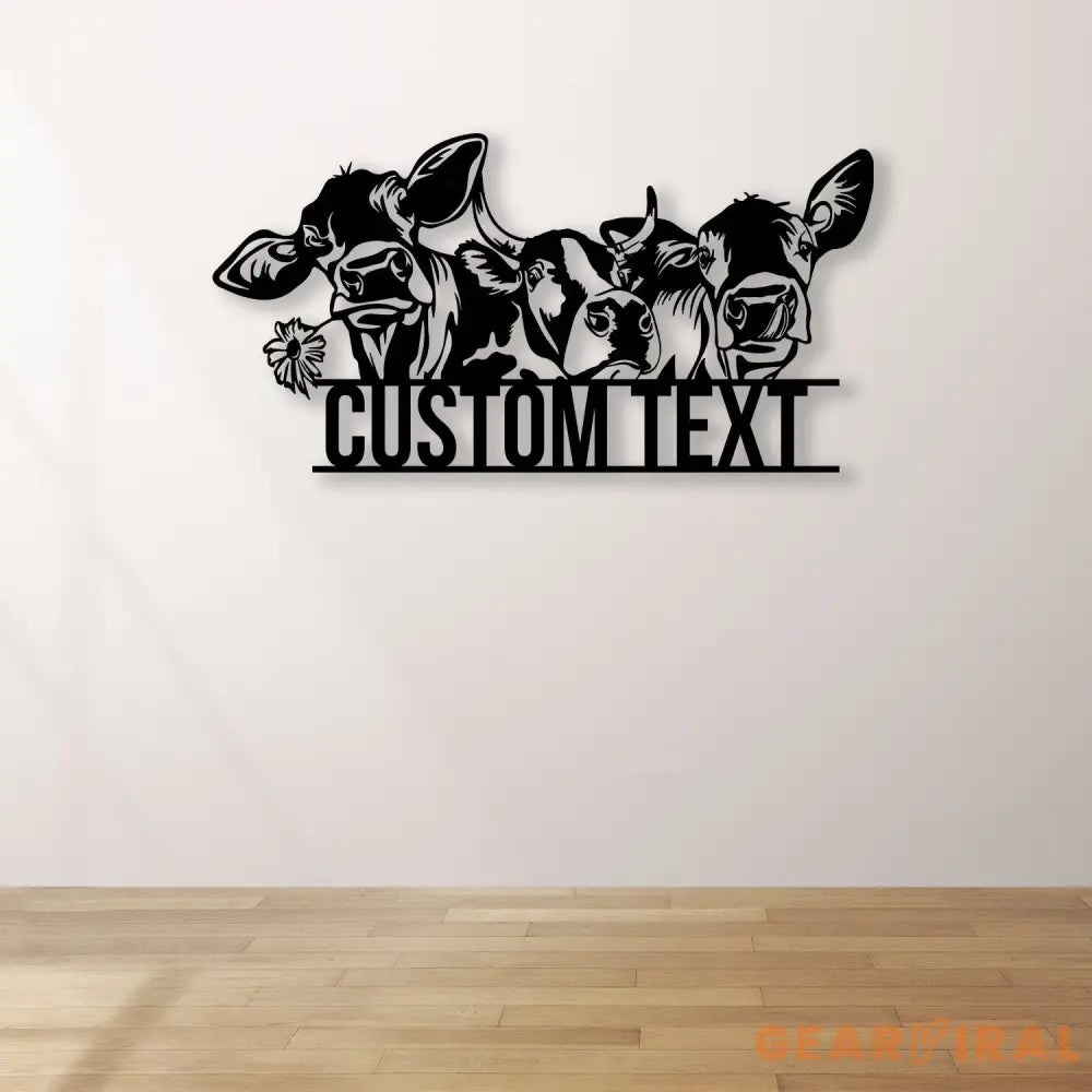Custom Cow Metal Sign with Led Light,Cow Cattle Metal Wall Art,Custom Cow Farm Sign,Cow Ranch Decor,Cows Gift,Cow