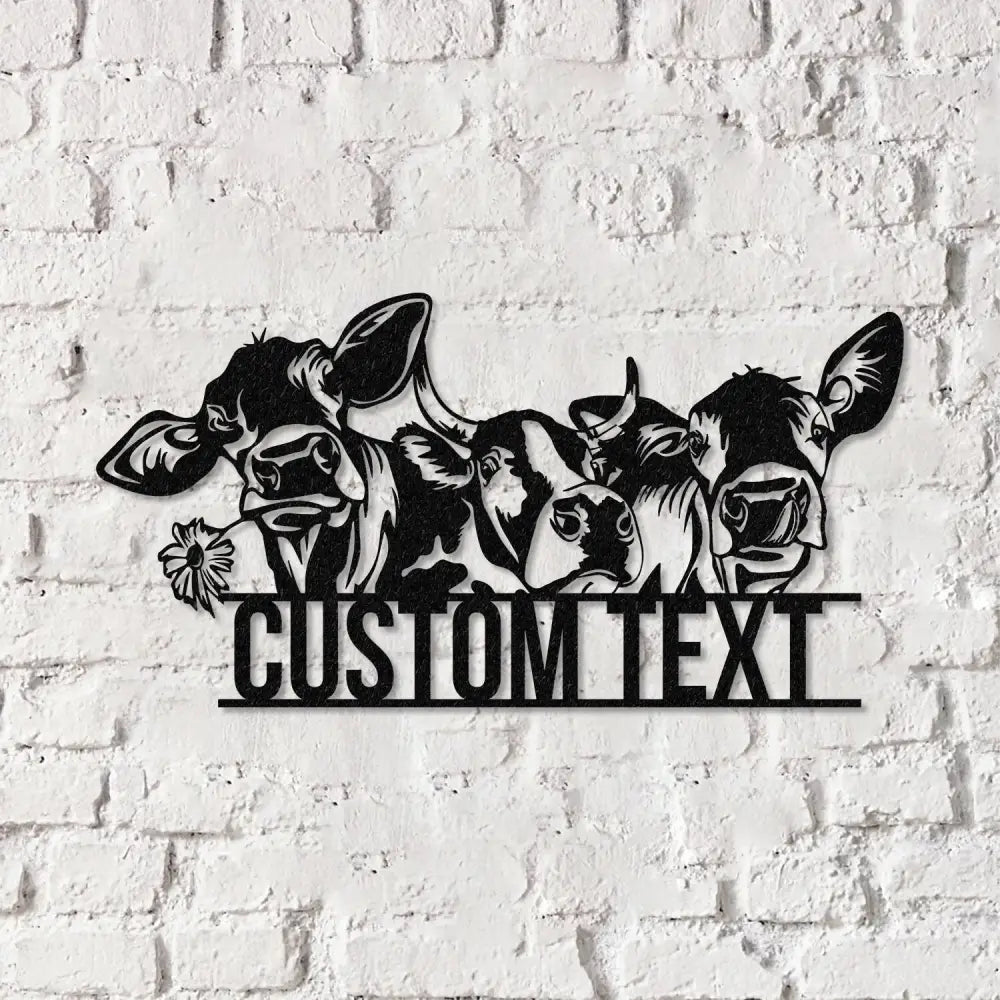 Custom Cow Metal Sign with Led Light,Cow Cattle Metal Wall Art,Custom Cow Farm Sign,Cow Ranch Decor,Cows Gift,Cow