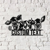 Custom Cow Metal Sign with Led Light,Cow Cattle Metal Wall Art,Custom Cow Farm Sign,Cow Ranch Decor,Cows Gift,Cow