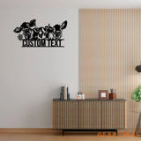 Custom Cow Metal Sign with Led Light,Cow Cattle Metal Wall Art,Custom Cow Farm Sign,Cow Ranch Decor,Cows Gift,Cow