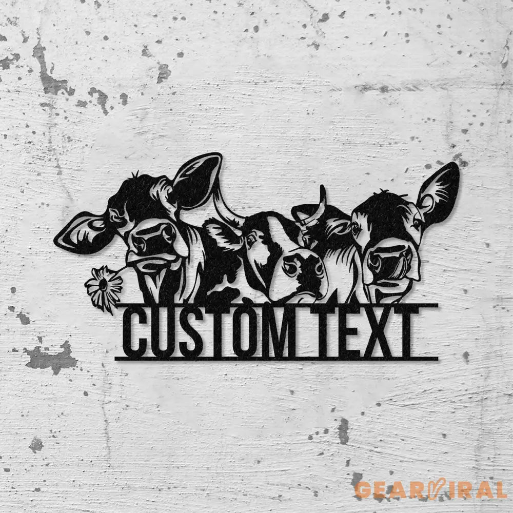 Custom Cow Metal Sign with Led Light,Cow Cattle Metal Wall Art,Custom Cow Farm Sign,Cow Ranch Decor,Cows Gift,Cow