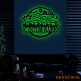 Custom Cute Farm Animals Name Sign with Led Light Personalized Farm Animals Metal Sign Farm Animals Sign Nursery Decor