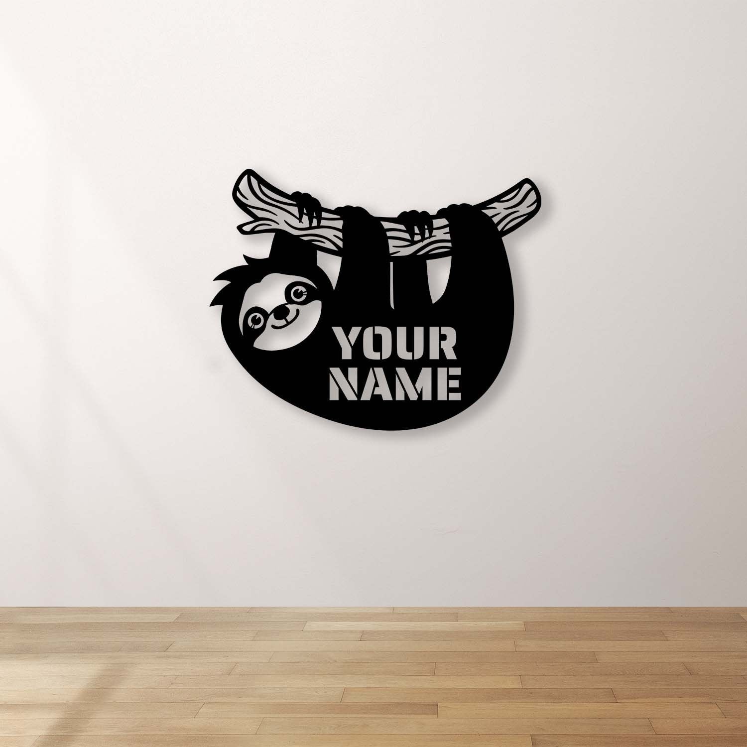 Custom Cute Sloth Metal Wall Art LED Light, Sloth Metal Wall Light, Custom Sloth Animal Led Wall Sign, Wild Life Led Wall Light, House Wall Decor