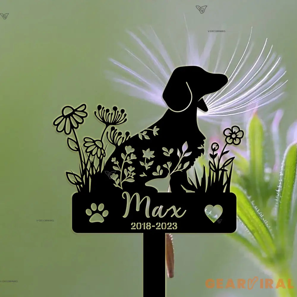 Custom Dachshund Memorial Stake Sign - Dachshund - Pet Grave Markers Sign - Pet Loss Gift | GearViral