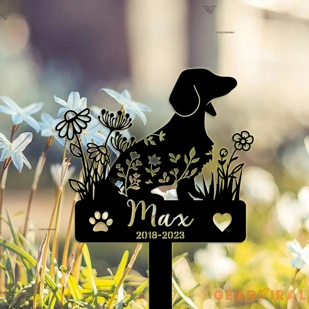 Custom Dachshund Memorial Stake Sign - Dachshund - Pet Grave Markers Sign - Pet Loss Gift | GearViral
