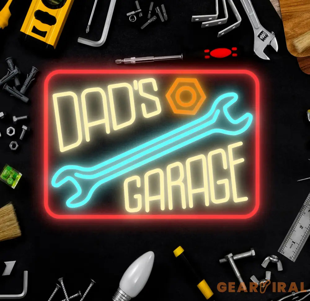 Custom Dad’s Garage Sign Personalized Neon Sign Garage LED Sign Garage Sign Papa Workshop Sign Gift For Husband