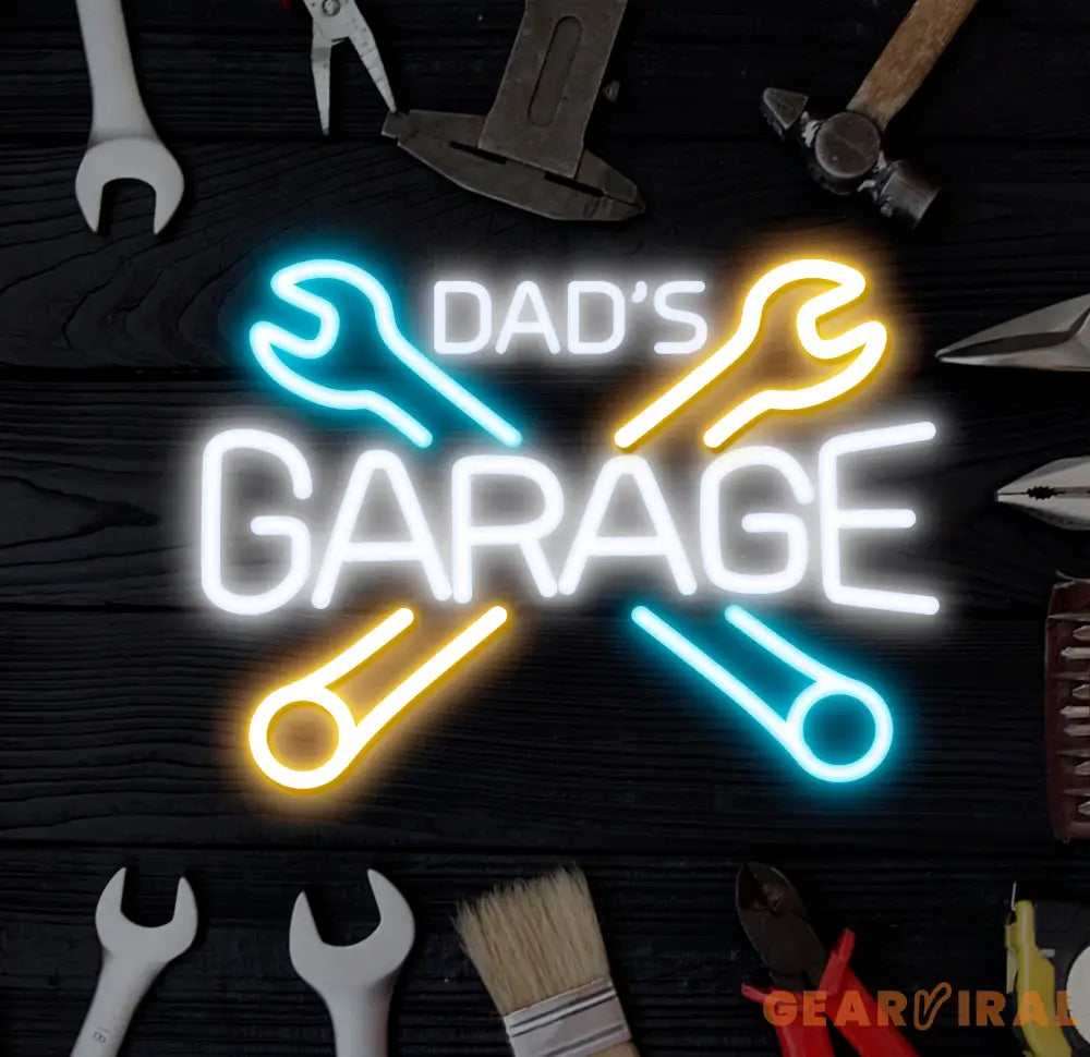 Custom Dad’s Garage Sign Personalized Neon Sign Garage LED Sign Garage Sign Papa Workshop Sign Gift For Husband