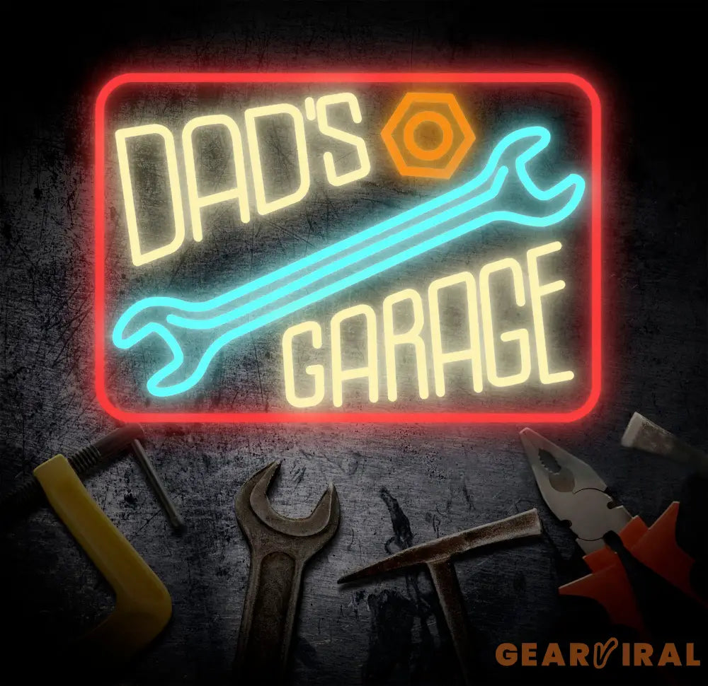 Custom Dad’s Garage Sign Personalized Neon Sign Garage LED Sign Garage Sign Papa Workshop Sign Gift For Husband