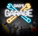 Custom Dad’s Garage Sign Personalized Neon Sign Garage LED Sign Garage Sign Papa Workshop Sign Gift For Husband