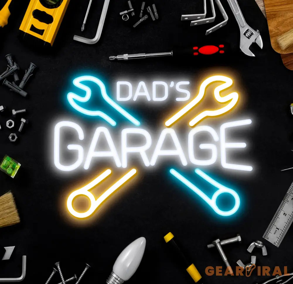 Custom Dad’s Garage Sign Personalized Neon Sign Garage LED Sign Garage Sign Papa Workshop Sign Gift For Husband