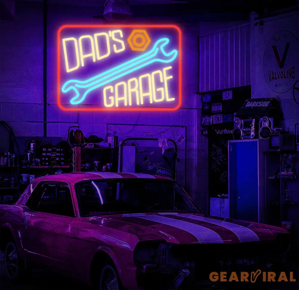 Custom Dad’s Garage Sign Personalized Neon Sign Garage LED Sign Garage Sign Papa Workshop Sign Gift For Husband