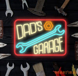 Custom Dad’s Garage Sign Personalized Neon Sign Garage LED Sign Garage Sign Papa Workshop Sign Gift For Husband