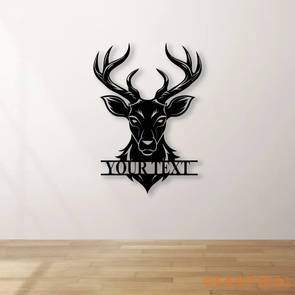 Custom Deer Head Metal Sign with Led Light,Deer Antler Decor,Deer Hunter Gift,Deer Monogram Camp Sign,Christmas Gift