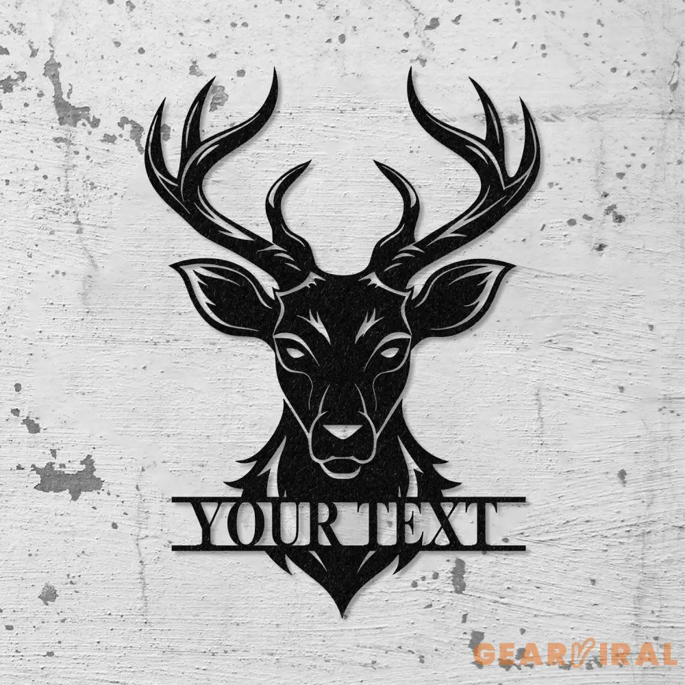 Custom Deer Head Metal Sign with Led Light,Deer Antler Decor,Deer Hunter Gift,Deer Monogram Camp Sign,Christmas Gift