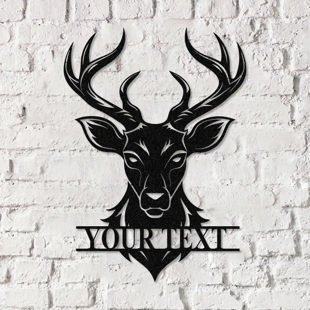 Custom Deer Head Metal Sign with Led Light,Deer Antler Decor,Deer Hunter Gift,Deer Monogram Camp Sign,Christmas Gift