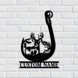 Custom Deer Hunting And Fishing Metal Wall Art Led Light Hunter Sign Decoration For Home - Deer Hunting Home Decor Housewarming Gifts | GearViral