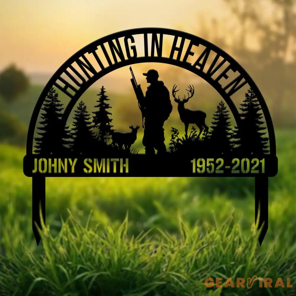 Custom Deer Hunting Memorial Stake Personalized Hunting Memorial Plaque Loss of Loved One Hunter Loss Grave Marker Dad