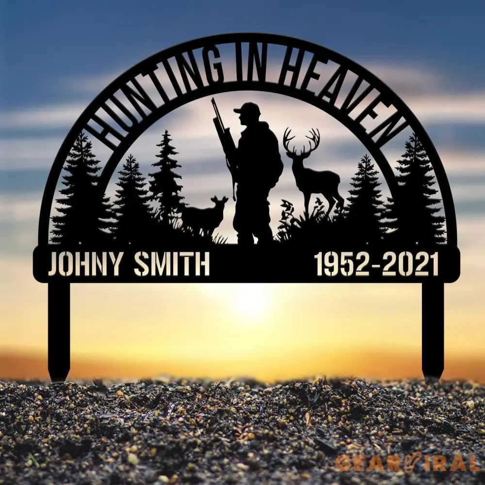 Custom Deer Hunting Memorial Stake Personalized Hunting Memorial Plaque Loss of Loved One Hunter Loss Grave Marker Dad