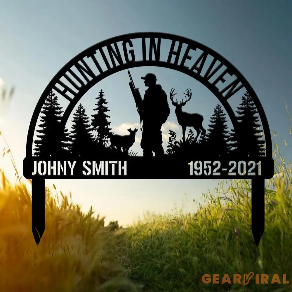 Custom Deer Hunting Memorial Stake Personalized Hunting Memorial Plaque Loss of Loved One Hunter Loss Grave Marker Dad