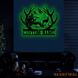 Custom Deer Hunting Metal Sign Personalized Deer Wall Art Gift for Hunter Hunter Name Sign Deer Wall Art Men Cave Sign