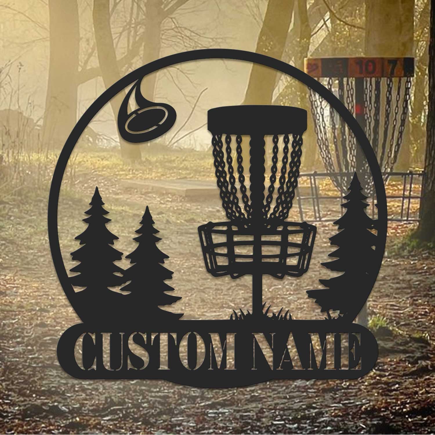 Custom Disc Golf Player Metal Wall Art LED Light - Personalized Disc Golfer Name Sign Home Decor - Ideal for Home Decor & Gift Disc Golf | GearViral