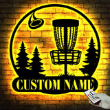 Custom Disc Golf Player Metal Wall Art LED Light - Personalized Disc Golfer Name Sign Home Decor - Ideal for Home Decor & Gift Disc Golf | GearViral