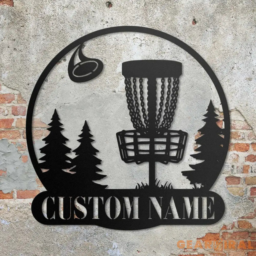 Custom Disc Golf Player Metal Wall Art LED Light - Personalized Disc Golfer Name Sign Home Decor - Ideal for Home Decor