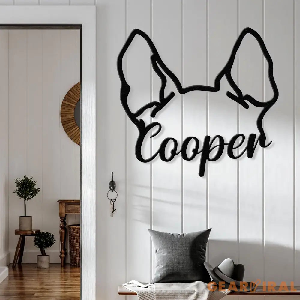 Custom Dog Ear Metal Sign Pet Loss Gift Dog Ear Art Personalized Gift Dog Ear Portrait Unique Gift Idea Pet Loss Gifts