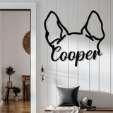 Custom Dog Ear Metal Sign, Pet Loss Gift, Dog Ear Art, Personalized Gift, Dog Ear Portrait, Unique Gift Idea, Pet Loss Gifts